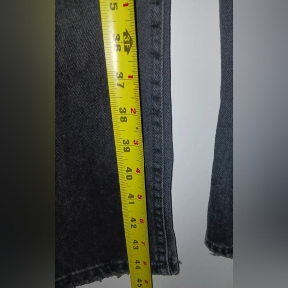 Aeropostale Women's 90S Baggy Jeans Black 12R Regular Distressed - Picture 12 of 14